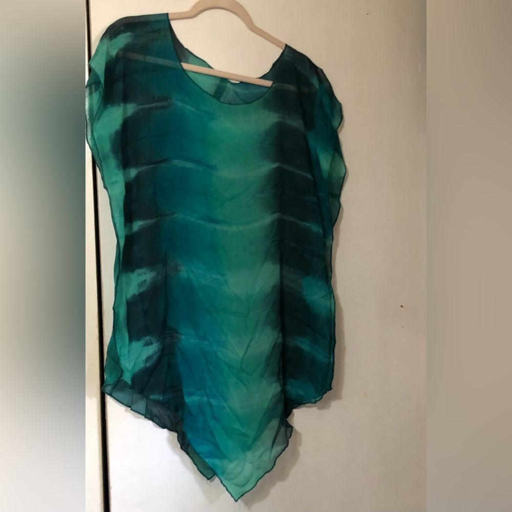 Becca Virtue green and blue top
